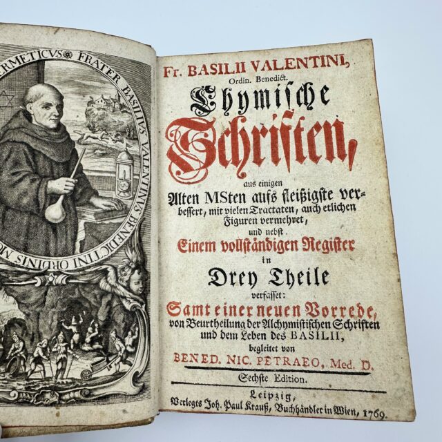 Basilius Valentinus – Chymische Schriften (1740, Hamburg)