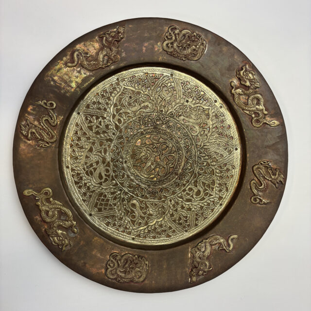 Guardian of Celestial Harmony: The Monumental Eight-Dragon Bronze Charger